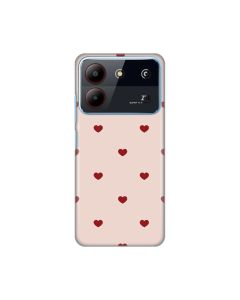 Maska za ZTE Blade A54 Beige Hearts Silikonska Print