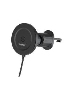 SUPERIOR Držač za mobilni telefon SU-D102 sa bezicnim punjenjem (magnet i ventilacija), crna - D2032