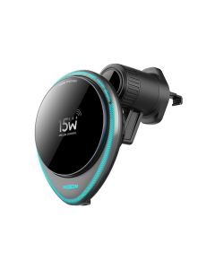 MOXOM Držač za mobilni telefon LX-VS801 sa bezicnim punjenjem 15W, crna - D2039