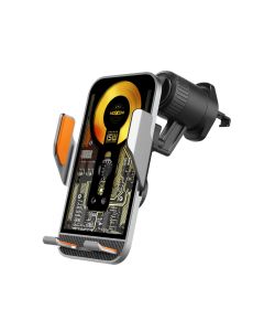 MOXOM Držač za mobilni telefon LX-VS802 sa bezicnim punjenjem 15W, crna - D2040