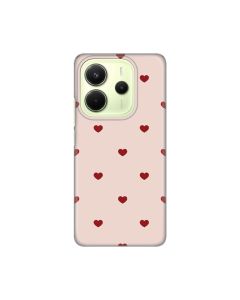 Maska za Xiaomi Redmi Note 14 4G (SRB) Beige Hearts Silikonska Print