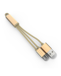 Data kabl LDNIO LC89 sa priveskom za iPhone lightning/micro USB zlatni - 47030