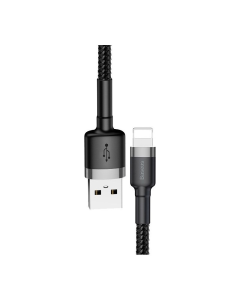 Kabel Baseus cafule USB iPhone Lightning 2.4A sivo-crni 0.5m