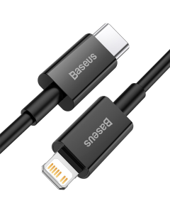 Kabel Baseus Superior PD Fast Charging Type-C na Lightning 20W crni 1m - CATLYS-A01