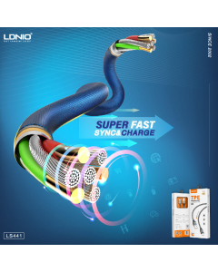 Kabel LDNIO LS441 USB na Type-C sivi 1m - 044397