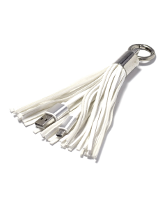 Kabel sa priveskom Micro USB beli. - 017238