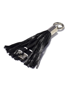 Kabel sa priveskom Micro USB crni. - 017240