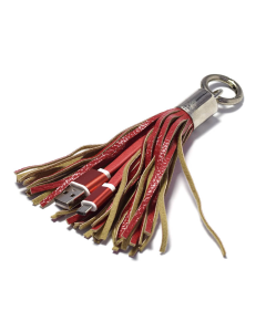 Kabel sa priveskom Micro USB crveni. - 017239