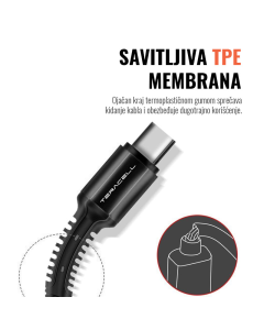 Kabel Teracell Evolution CA-320 iPhone Lightning 2.4A crni 1m - 040638