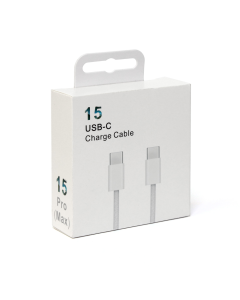 Data kabl iPhone 15 Type c na Type c beli 1m - 210023-1