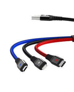 Data kabl KONFULON DC08, 2.4A, 3u1 USB na micro, lightning, Type C 1.2m - 218355