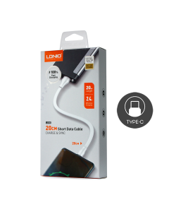 Data kabl LDNIO LS550 2.4A Type C 0.2m beli - 99405