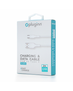 Data Kabl Pluginn PI-APD 2.4A USB na Type C beli 2m - 208897