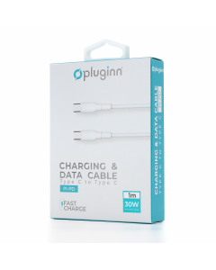 Data Kabl Pluginn PI-PD 30W Type C na Type C beli 1m - 208308