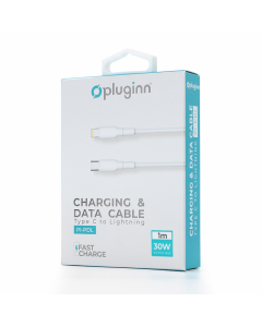 Data Kabl Pluginn PI-PDL 30W Type C na Lightning beli 1m - 208307