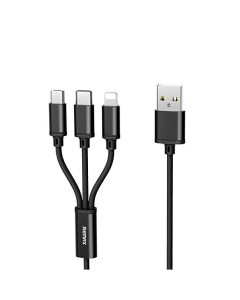 Data kabl REMAX Gition RC-131 3u1 za iPhone Lightning/Micro USB/Type C crni 1m - 75860