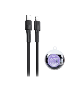 Data kabl REMAX Leya Series PD 20W Fast Charging RC-C056 Type C na iPhone lightning crni - 213400-1-1