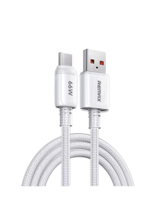 Data kabl REMAX RC-025 lcy Series Fast Charging 6A, 66W, USB na Type C, 1.2m beli - 214336