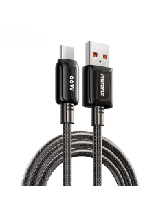 Data kabl REMAX RC-025 lcy Series Fast Charging 6A, 66W, USB na Type C, 1.2m crni - 214337-1