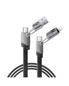 Data kabl REMAX RC-C189 PD 65W, QC 3.0 USB Lightning 27W, 2u1 crni 1m - 217299