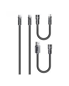 Data kabl REMAX RCC-168 Lyncharge Series 60w 4-in-1 Zinc Alloy  crni - 214338-1