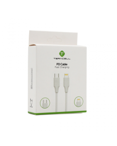 Data kabl Teracell Plus 27W Type C za iPhone 11/12/13 lightning beli 1m - 94719-1