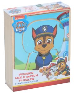 NICKELODEON Paw Patrol drvene puzzle za spajanje i kombinovanje – set od 5 slagalica