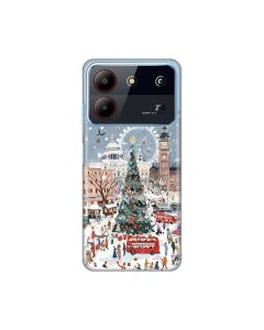 Maska za ZTE Blade A54 Christmas Town Silikonska Print Skin