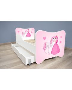 Dečiji Krevet za Devojčice 160X80Cm Happy Kitty + Fioka Princess And Horse - 7453-1-1