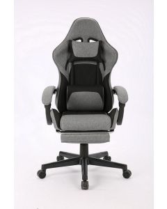 ePlayGame Gejmerska stolica HC-4095 FABRIC BDG tamno siva crna