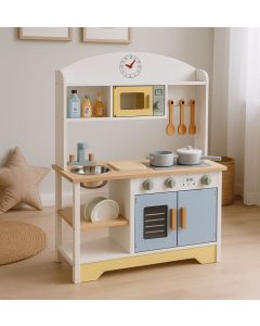 ECO TOYS Dečija kuhinja – rerna, mašina za pranje veša, mikrotalasna i 12 dodataka – ecotoys