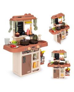 ECO TOYS Kuhinja za decu sa 42 elementa, braon - HC483304