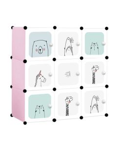 MODERNHOME Dečiji ormar sa 9 polica-Animals - MODEL_15229_1