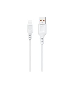 DENMEN Kabl D01L Lightning USB data 2,4A 1m, bela - 1360206