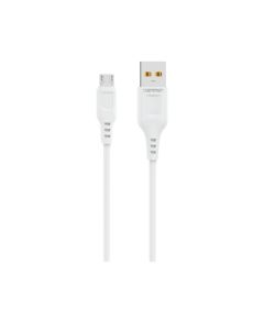 DENMEN Kabl D01V Micro USB data 2,4A 1m, bela - 1360202