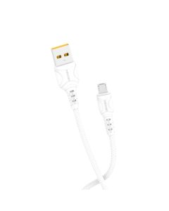 DENMEN Kabl D08V Micro USB data 3,6A 1m, bela - 1360220