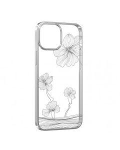 DEVIA Futrola Hard Case Crystal Flora za Iphone 13, srebrna - 7974