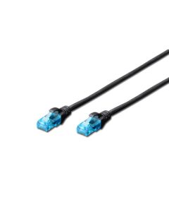 DIGITUS DK-1512-030/BL patchcord kabl 5e U/UTP CCA 3m crni - DG015