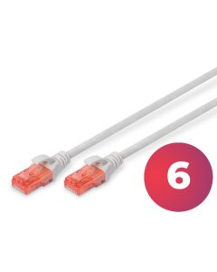 DIGITUS DK-1612-0025 patchcord cat 6 U/UTP CCA 0,25m sivi - DG049