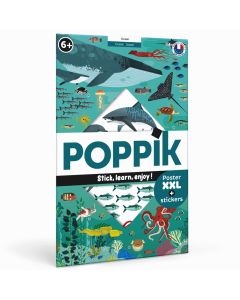 Edukativni poster s nalepnicama Otkrića: Okeani 6+ - DIS002