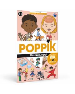 Edukativni poster s nalepnicama Otkrića: Ljudsko telo 4+ - DIS011