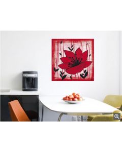 DELTA LINEA Uramljena slika Red flower 50x50 cm - DL505056