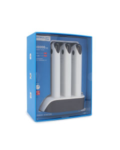 Dock station + 3x back up baterije KONFULON PS01 10000 mAh bele - 75812