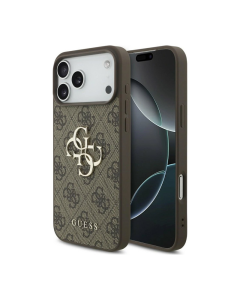 Maska za iPhone 17 Pro/ 18 Pro braon Guess 4G Big Logo