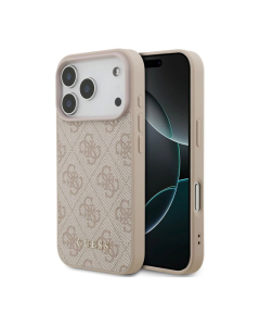 Maska za iPhone 17 Pro/ 18 Pro Guess Hardcase 4G Big Logo roze zlatna