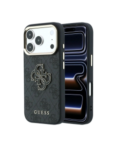 Maska za iPhone 17 Pro Max/ 18 Pro Max Guess 4G Big Resin Logo crna