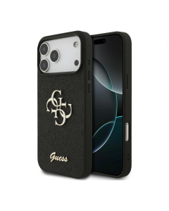 Maska za iPhone 17 Pro Max/ 18 Pro Max Guess Fixed Glitter Big 4G crna