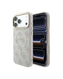 Maska za Samsung iPhone 17 Pro/ 18 Pro Guess 4G Embossed Classic MagSafe roze