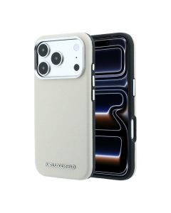 Maska Karl Lagerfeld Grained Elongated Magsafe iPhone 17 Pro/ 18 Pro krem