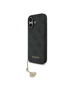 Maska za iPhone 17 Guess 4G Charms Collection MagSafe crna